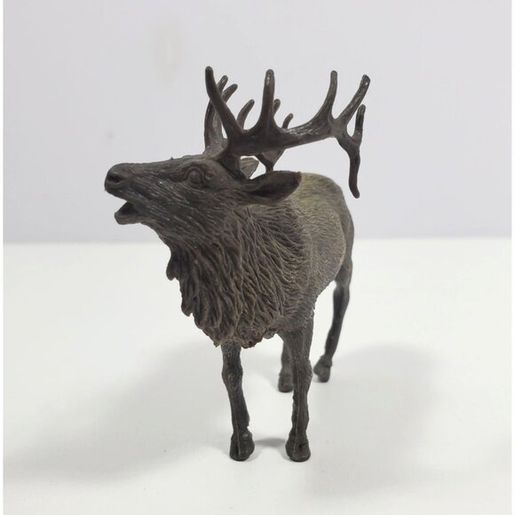 New Ray Elk 3" Vintage Figure Wildlife Brown Plastic - Picture 3 of 16